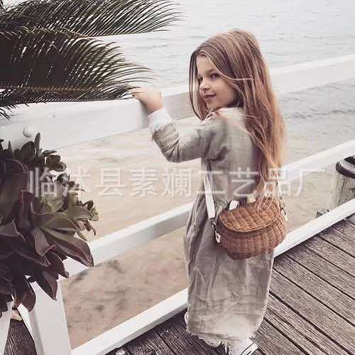 INS pequeña cesta trasera cesta de la bicicleta niños cesta hecho a mano ratán juguete