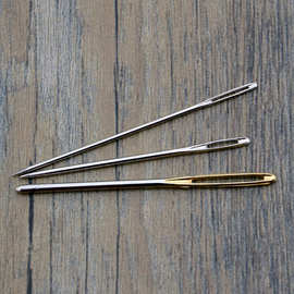 厂家直供  大眼钝头针金尾圆头针T针H针手缝针缝衣针 钝头针批发