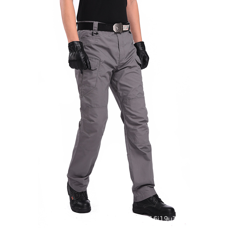 Primavera y otoño cónsul iX7 pantalones tácticos pantalones delgados de varios bolsillos para hombre pantalones de entrenamiento rectos al aire libre comercio exterior