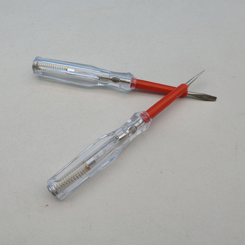 银冠家用铜帽测电笔高透明感应试电笔工程电工两用203一字螺丝刀