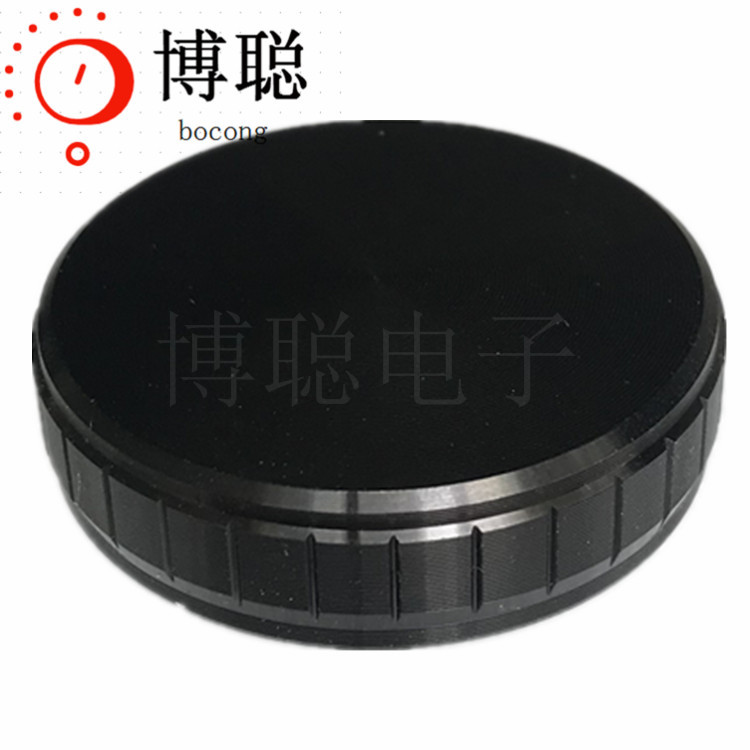 金属旋钮  Φ40*10 黑色 切线 刻度 花轴6 直身铝合金旋钮