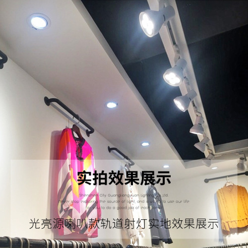 Track lights for clothing stores 24W 35W 45W, chain supermarkets, shopping malls PAR30 fresh produce lights 110V LED track spotlights