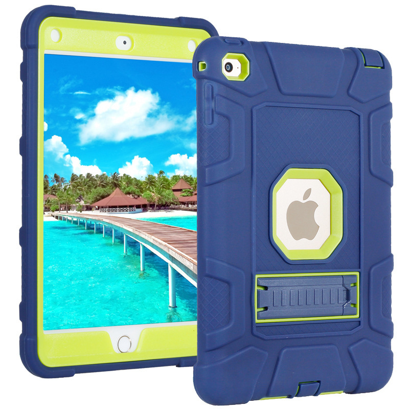 For Apple ipad mini5 2019 mini 45 anti-fall anti-shock silicone PC flat protective case leather case