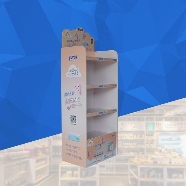 雪弗板纸货架纸展示架挂钩纸货架地堆堆头货架PDQ展示盒