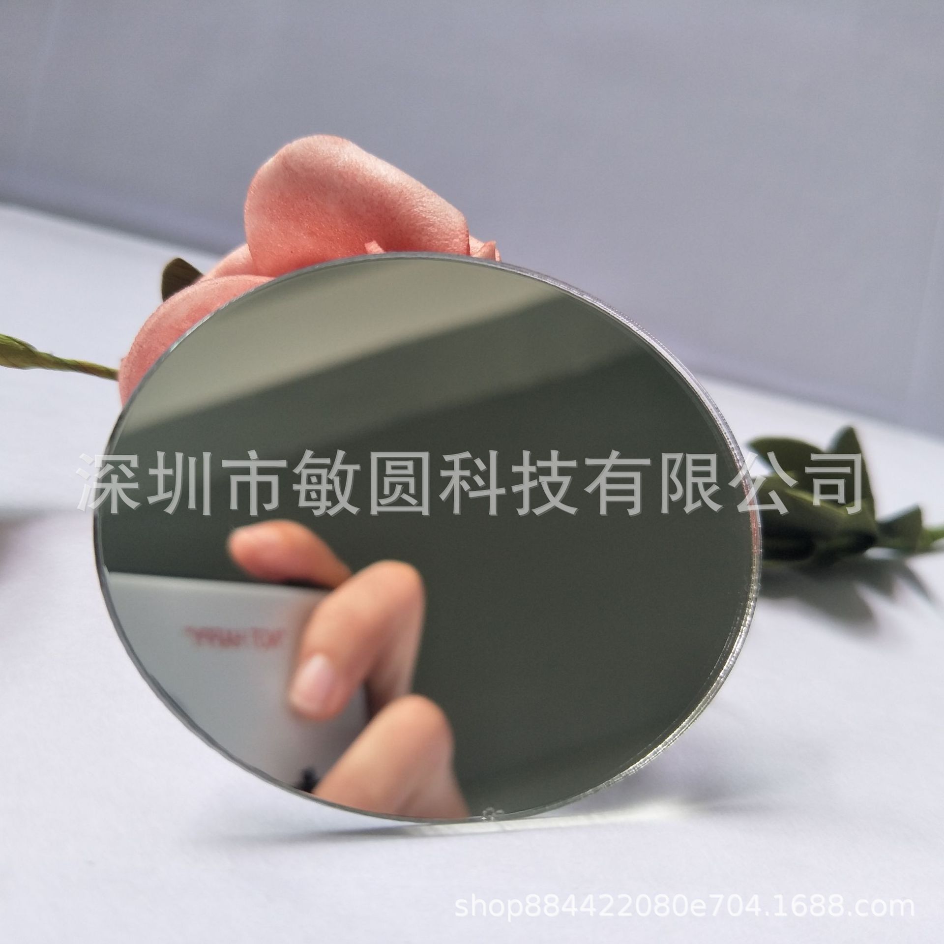 亚克力镜片化妆盒镜子塑料玩具双面反光镜面高透