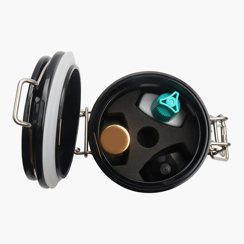 Venta al por mayor herramienta de pestañas pegamento sellador de carbón activado pegamento caja de almacenamiento injerto pegamento de pestañas tanque de almacenamiento