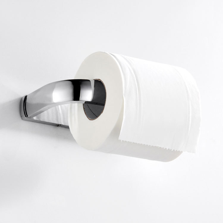 Plata brillante superventas cuarto de baño de latón cromado titular de papel higiénico marco caja de rollo caja
