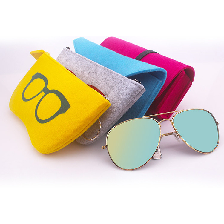 毛毡眼镜袋便携创意韩版小清新女款气质简约太阳镜袋收纳包批发