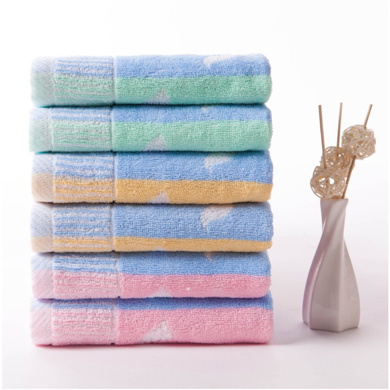 Golden satin face towel soft absorbent economical and affordable labor insurance welfare golden green leaf towel promotional A005