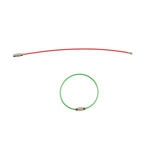 Simple style car key ring pendant rubber-coated wire ring key chain accessories rainbow color wire rope key chain