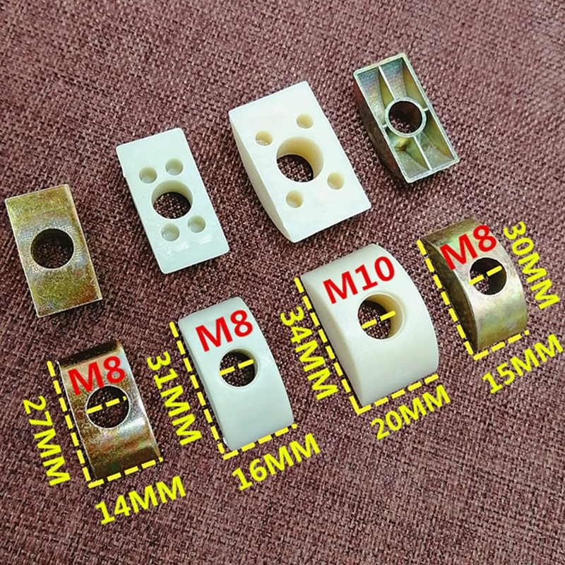 M8M10 пластиковая подушка для Полумесяца сплав полумесяц прокладка твердое железо полумесяц мебель фурнитура Аксессуары гайка подушка для Луны