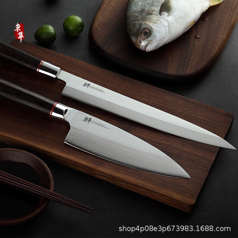 Hecho a mano de estilo japonés sushi Fishbone RAW sauce salmón cuerpo rebanada Zhengfu cuchilla Feiyan primera píldora cuchillo selección vaina