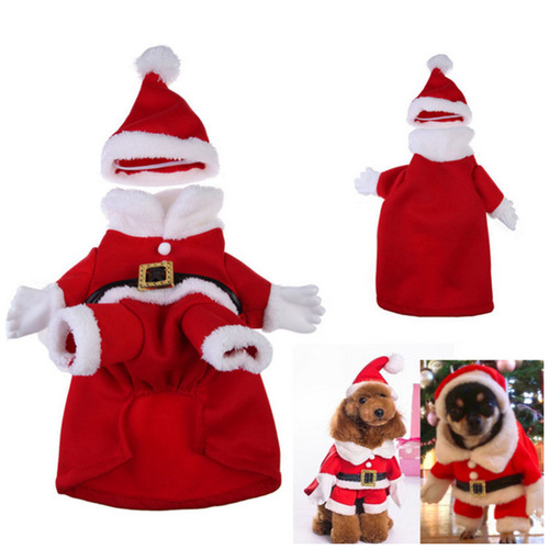 New pet three-dimensional Christmas suit Christmas hat dog clothes transformation outfit Christmas cat pet clothes
