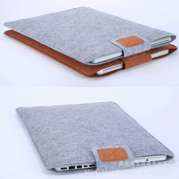 New Computer Magic Tape Felt Bag iPad Tablet Bag Anti-Fall Protective Sleeve