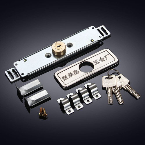 Roller door lock Roller shutter door lock with middle roller shutter door lock bottom cross anti-theft middle door lock anti-theft shop door lock