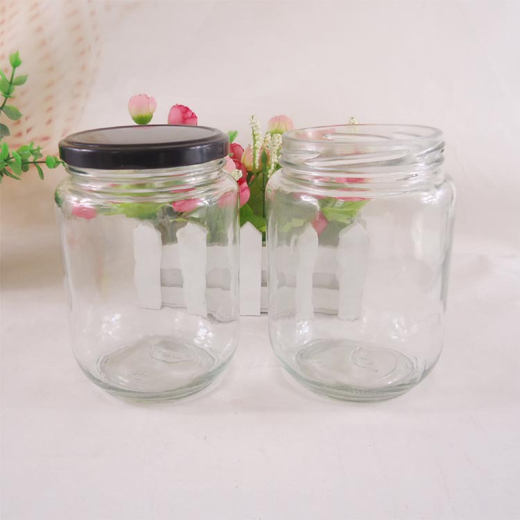 厂家直销750ml酱菜玻璃瓶 罐头瓶旋口密封水果罐头玻璃瓶 辣酱瓶