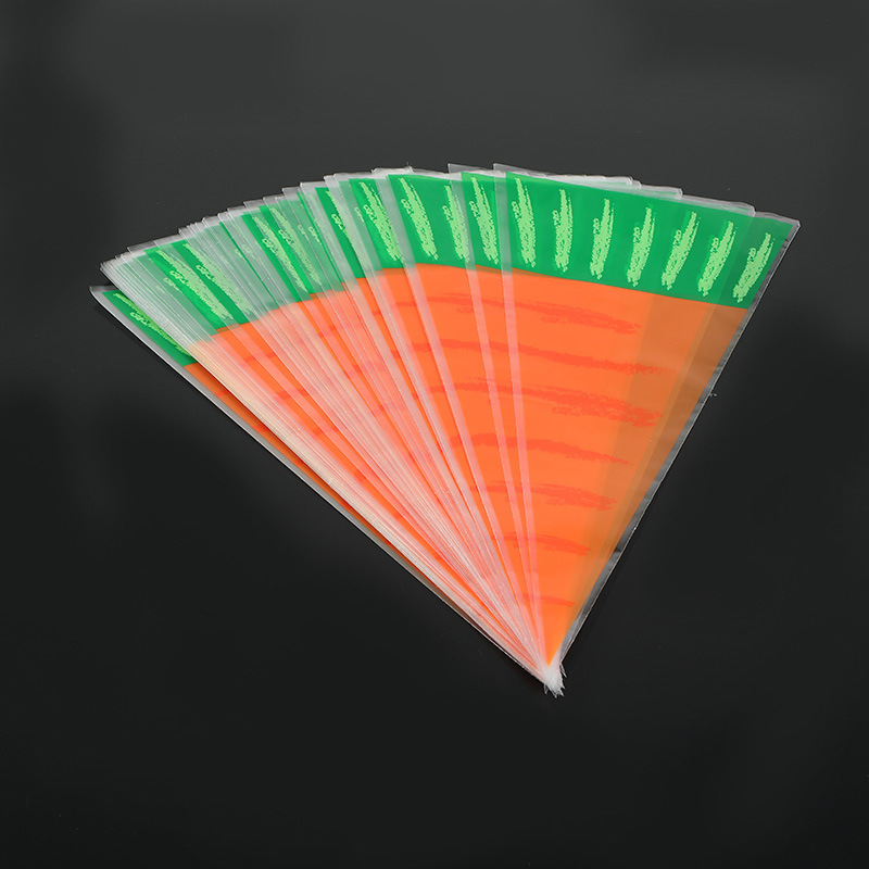 Bolsa de embalaje para hornear Impresión de triángulo de embalaje turrón galleta bolsa de caramelo bolsa de triángulo de zanahoria