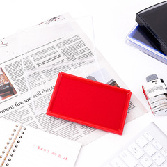 Deli 9864 square ink pad black red blue quick-drying large seal financial ink pad box press fingerprint