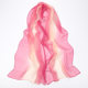 Gradient solid color women's South Korea chiffon scarf spring and summer thin warm sunscreen shawl versatile long narrow scarf