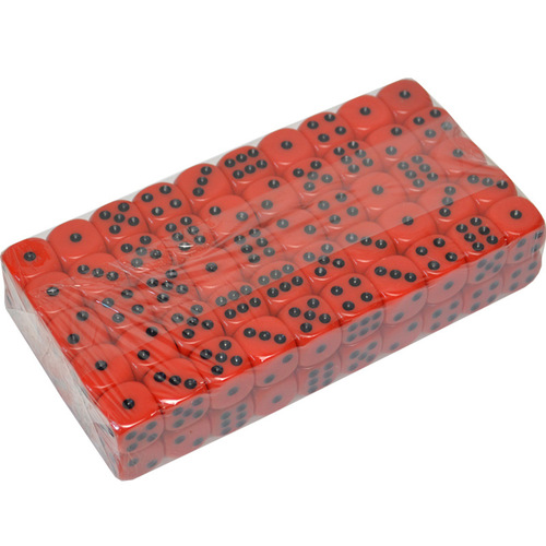 Cross-border supply No. 16 red black dot rounded dice dice board game mahjong accessories 1.6CM