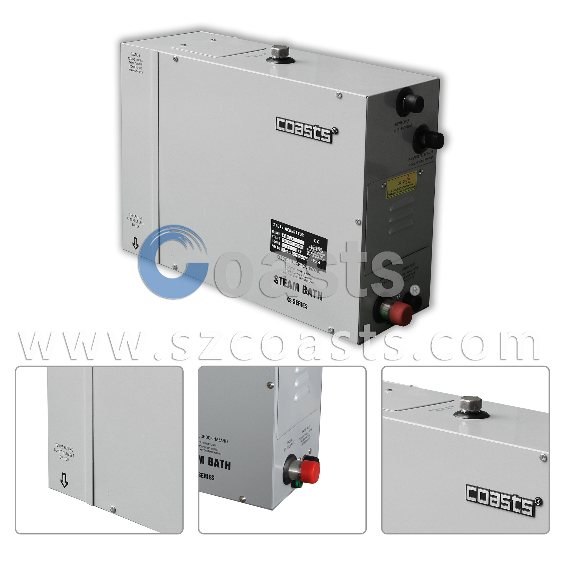 柯仕COASTS桑拿湿蒸机蒸汽机蒸汽发生器电加热配控制器