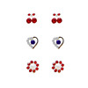 Cute universal earrings from pearl, simple and elegant design, 3 pair