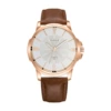 332 Golden Shell White Plate Deep Brown Band