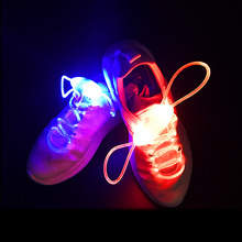 抽屉式发光纤鞋带led硅胶发光鞋带硅胶鞋带夜光七彩发光鞋带批发