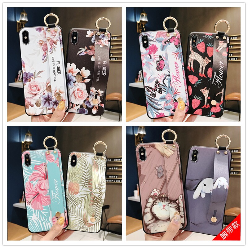 Wristband Iphone15Pro Is Suitable for 6.1 Apple 13/14/16/17 Mobile Phone Cases Samsung S25Plus/S26