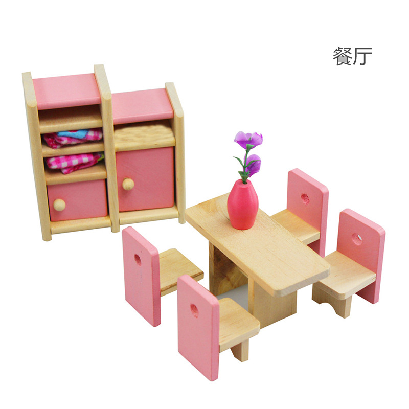 1:12 Dollhouse pequeño muebles simulación mini muebles de madera 6 modelos escena jugar casa Juguetes