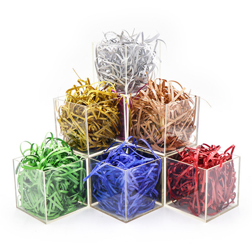 [Raffia Glitter Silk by Jin] Manufacturer wholesale glitter plastic wire birthday gift box decorative filler