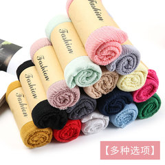 Factory new arrival solid color headscarf long scarf, sun-protective plain color versatile shawl, cotton-linen silk scarf custom dyed wholesale