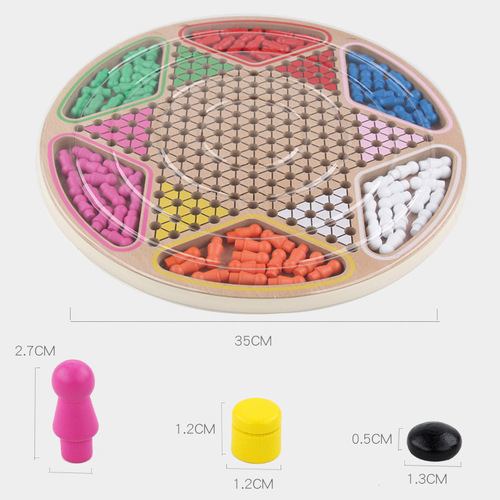 Extra Large Backgammon Flying Chess Wooden Two-in-One Checkers Children's Educational Board Game Board Game Toys Wholesale