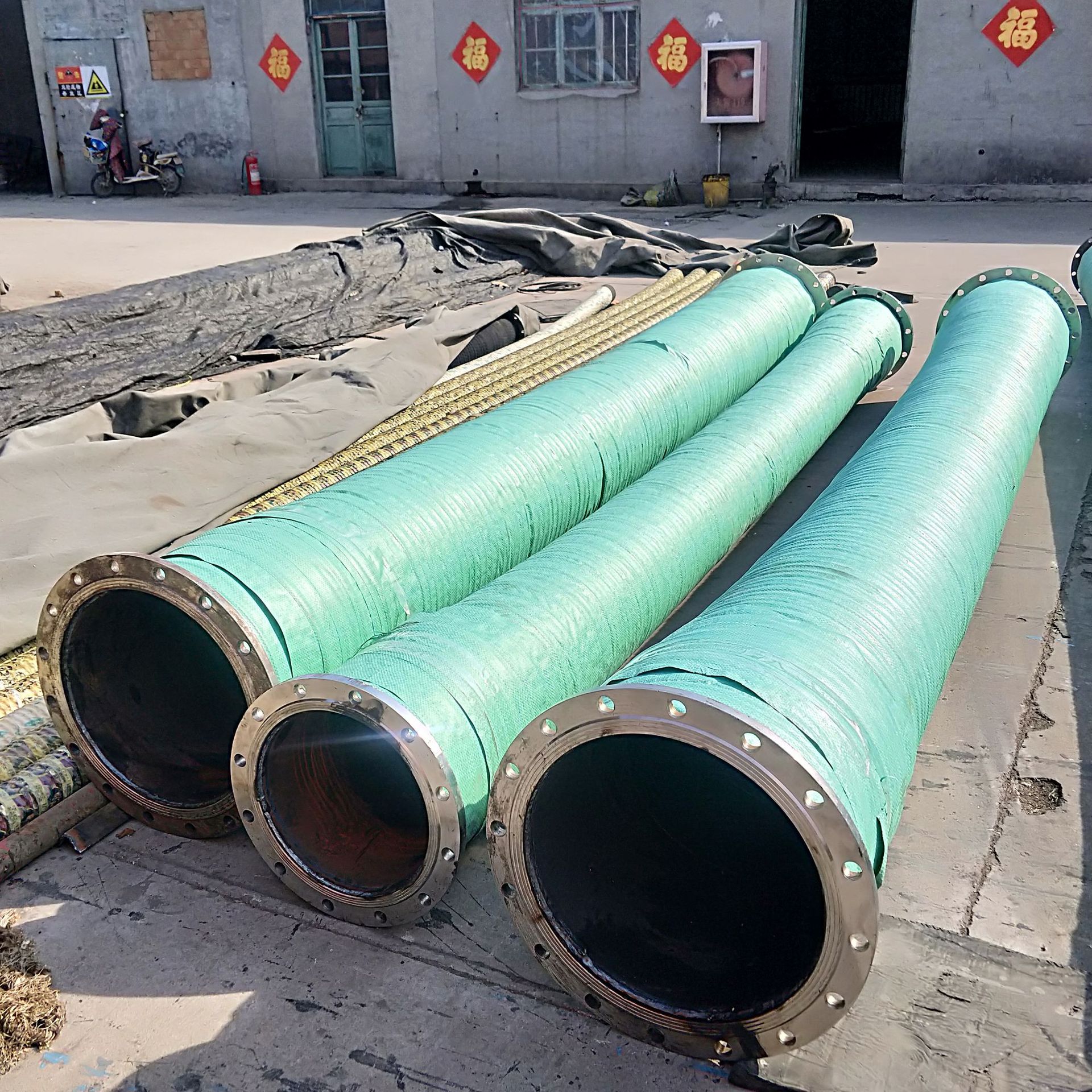 橡胶法兰钢丝管 抗腐蚀耐老化输送酸碱泥沙用法兰橡胶钢丝软管