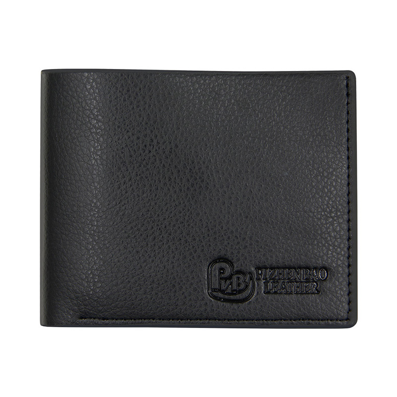 Nuevos hombres cartera corta moda casual simple cartera color sólido gran capacidad pu cambio cartera de los hombres