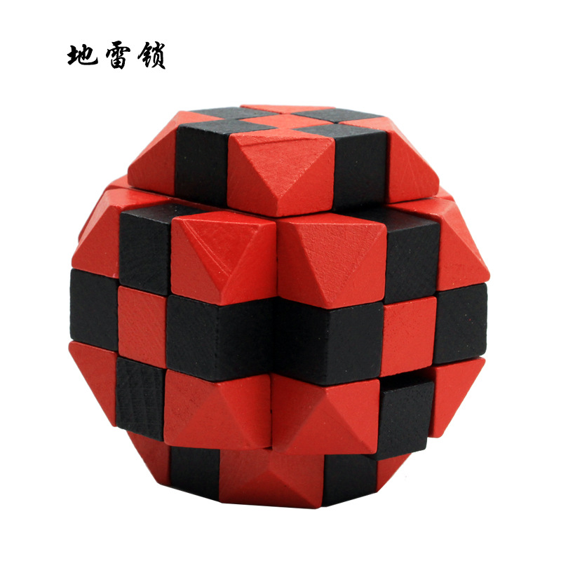 Cerradura de Kongming de juguete de madera para niños Cerradura de Kongming Cerradura de Luban Juego completo de embutir clásica de juguete de madera Cerradura de Kongming