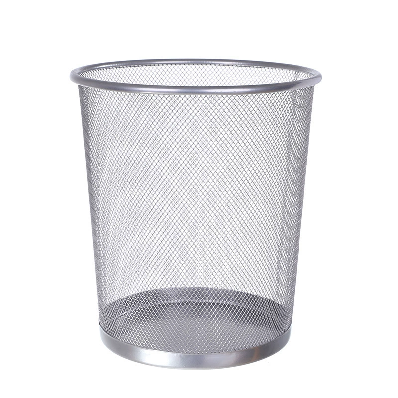 Metal Mesh Waste Bin, Home Storage Trash Can, Metal Mesh, Small/Medium/Large