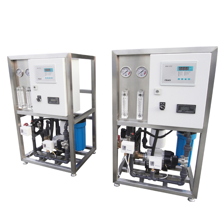 800GPD纯水机125L/H RO反渗透一体机豪华型PLC全自动控制直饮水机