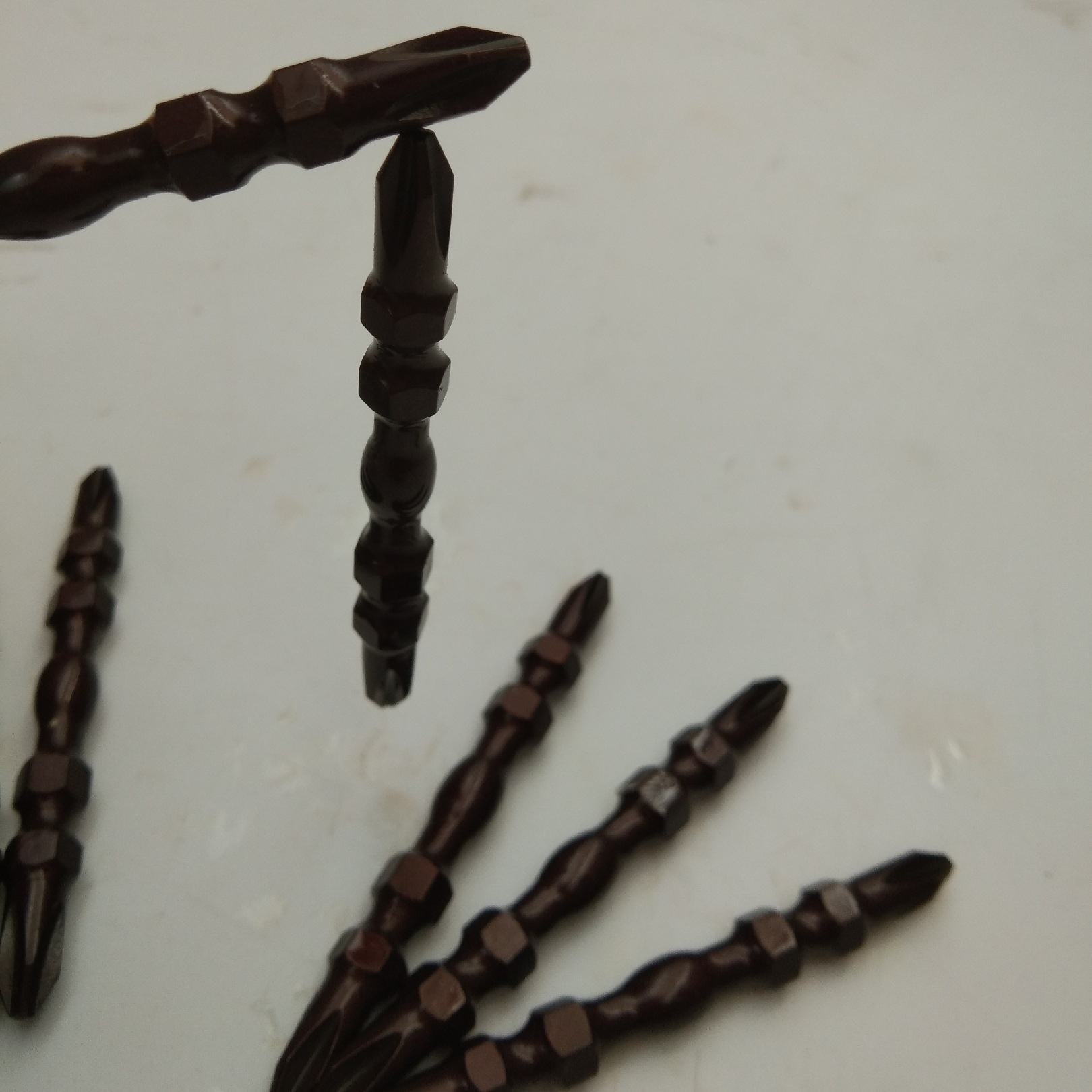 供应S2络钒钢两用批头电动刀头古铜色65mm螺丝刀批头五金工具