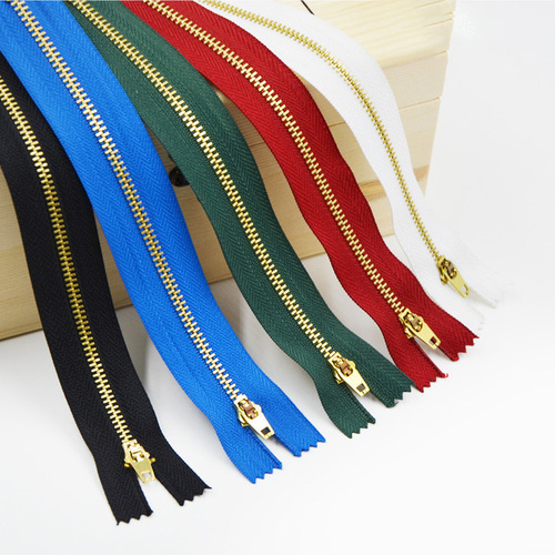No. 3 Metal Closed Tail Copper Zipper Jeans Casual Pants Placket Zipper Clothes Sleeve Pocket Zipper