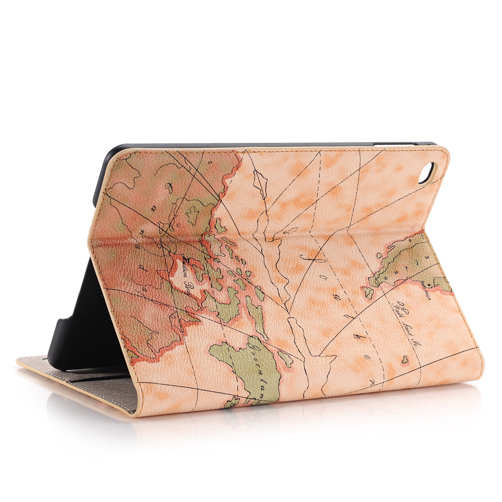 Suitable for iPad mini leather case mini 2 leather case mini3 ultra-thin map flat protective case cross border