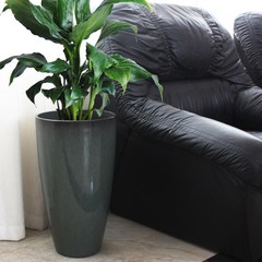 Universal flowerpot, high-gloss polished glazed flowerpot, gradient thickened resin round flowerpot, floor-to-ceiling balcony, gallon pot