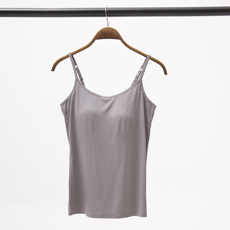 Camisola de color sólido para mujer con almohadillas de sujetador incorporadas, estilo fino, se puede usar como capa interior o exterior, estilo intelectual.