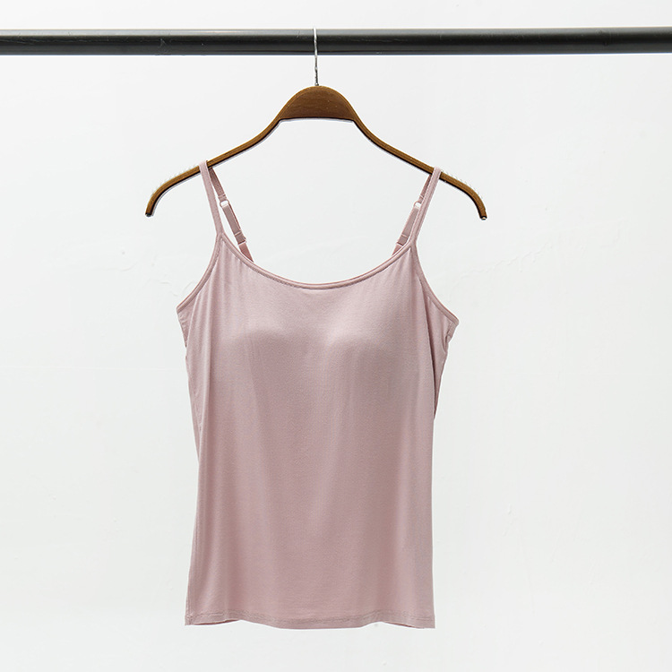 Camisola de color sólido para mujer con almohadillas de sujetador incorporadas, estilo fino, se puede usar como capa interior o exterior, estilo intelectual.