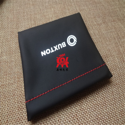 Custom manufacturer Bluetooth headset package pu Cloth pouch Iron Shrapnel Opening pu bag Coining LOGO