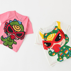 夏季新款兒童短袖t恤 潮童t恤男女童卡通短袖t恤寶寶上衣