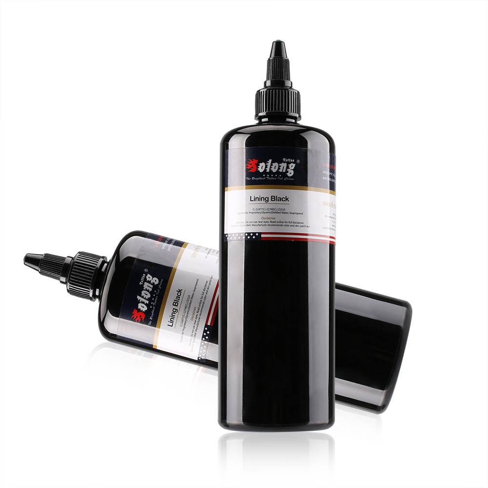 Pigmento de tatuaje solong 360ml botella grande pigmento de tatuaje negro tinta de tatuaje pigmento de tatuaje suministro transfronterizo