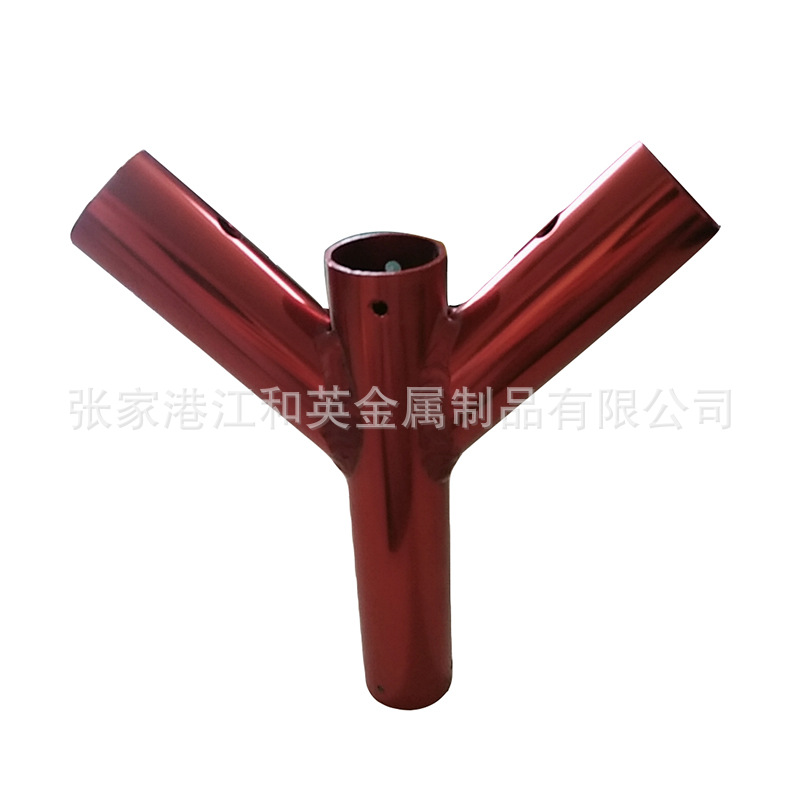 铝合金天幕杆配件 可拆卸便携帐篷配件 三通焊接管