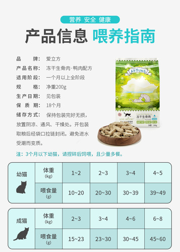 iCube freeze-dried cat food, freeze-dried chicken and duck staple food, quail for cats