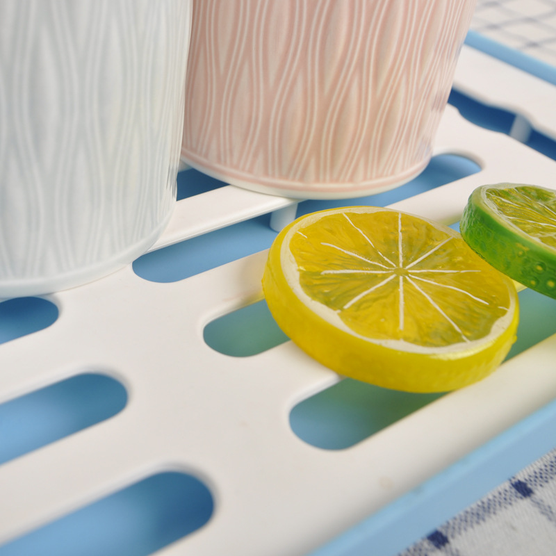 Cocina de doble capa de almacenamiento de plástico bandeja de drenaje vajilla fregadero bandeja de drenaje estante de drenaje de frutas y verduras estante de almacenamiento